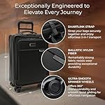 Briggs & Riley Essential 22" Carry On Luggage Expandable Spinner - Luggage for Travel, Suitcases with Wheels, Softside Rolling Bag for Men & Women, Self-Repairing Zipper - Baseline Collection, Black - Image 2