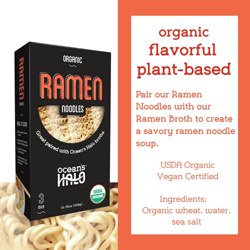 Ocean's Halo Organic Ramen Noodles 8.4 Oz, 3 Pack Case #TOP1