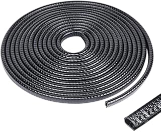 Car Door Edge Guards, U Shape Rubber Seal, 5m Car Door Edge Protector for Metal, Glass and Boat, Grip Range 1.0mm to 2.5mm Thickness, Edging Trim Fit for Most Car, Easy Install without Stick. (5m)
