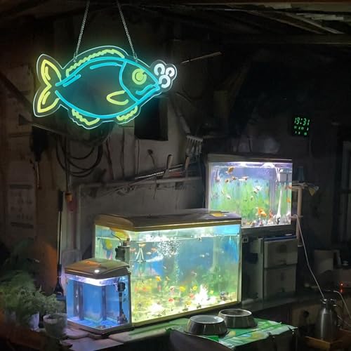 Image of Fish Neon Sign Night light for Bar Club Bedroom Hotel Pub Cafe Wedding Birthday Party Gifts