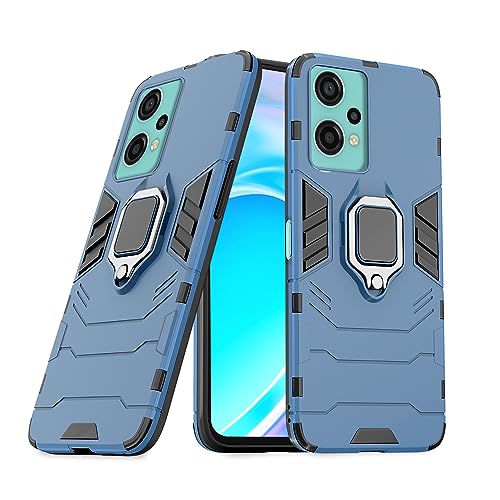 Image of Pikkme OnePlus Nord Ce 2 Lite 5G Back Cover | D5 Tough Armor Bumper | 360 Protection Case | Ring Holder Stand Case for OnePlus Nord Ce 2 Lite 5G (Blue)