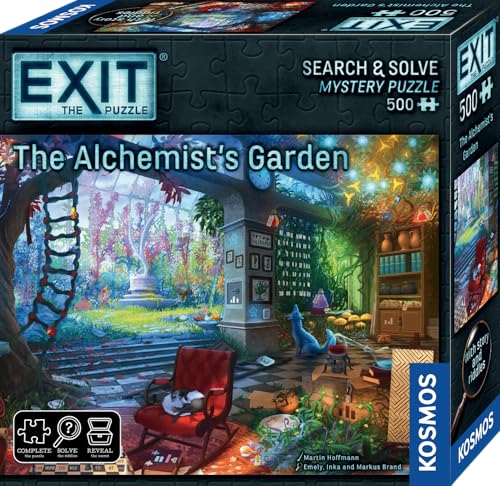 Thames & Kosmos EXIT: The Alchemist's Garden Jigsaw Puzzle | Escape Room Game for Adults and Children | 500-Piece Mystery Challenge | 1-4 Players | Age 10+ | Strategy Puzzle for Family Game