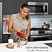 OVENTE 5-Speed Electric Hand Mixer with Stainless Steel Mixing Whisk, Snap-On Storage Case, Portable & Lightweight 150W Motor, Compact Handheld Mixer for Baking, Blending or Cooking, Red HM151R