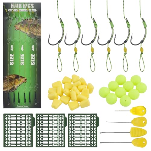 Leurres de pêche à la carpe lot de 43 pièces avec maïs artificiel et aiguilles