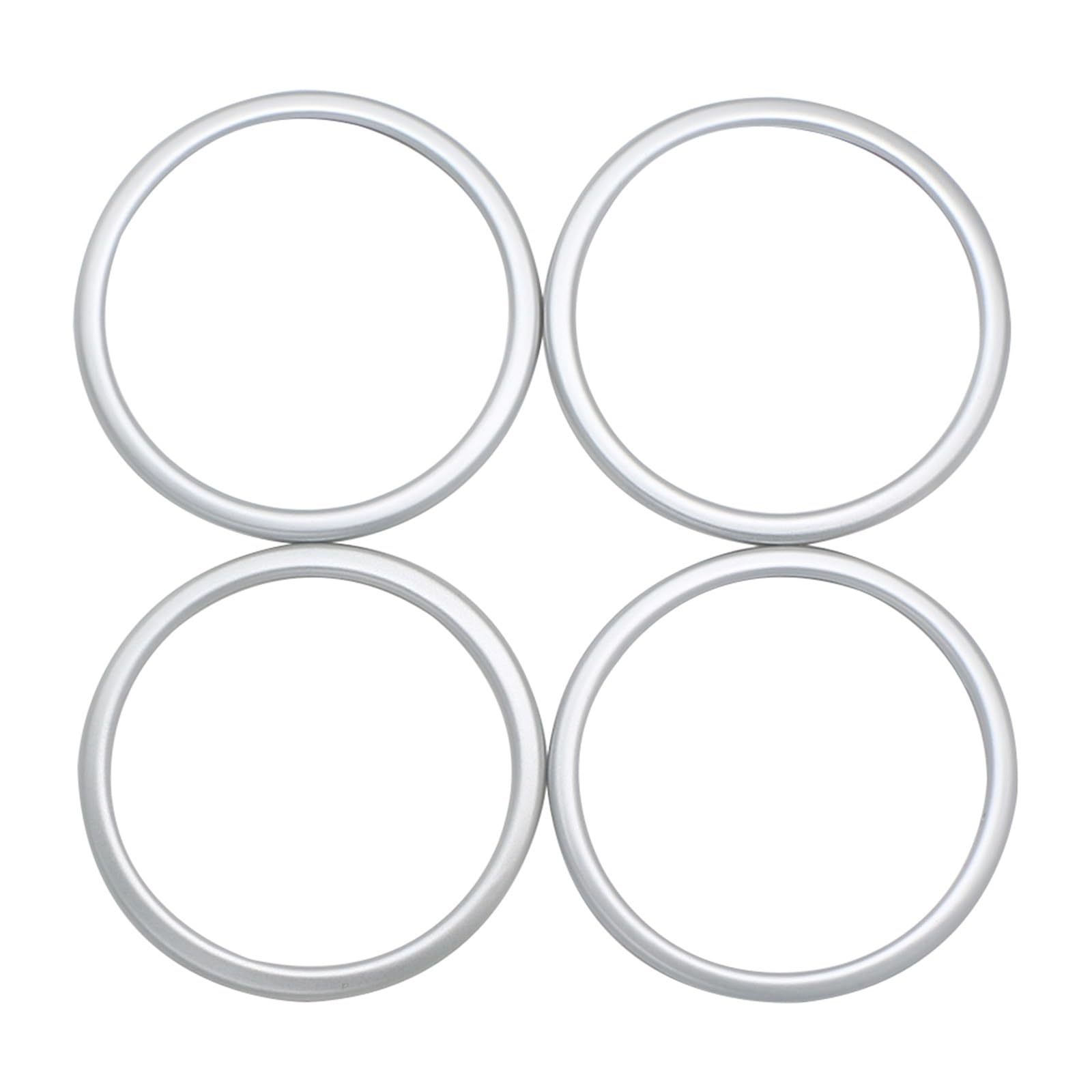 for BMW X1 F48 2016-2022 Front & Rear Door Speaker Cover Ring Trim Sticker Car Interior Accessories 4pcs Car Trim Interior(Stainless Steel)