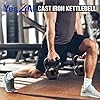 Yes4All Kettlebell Sets, Pair 10 & 15 LB Cast Iron Strength Training Kettlebells, Wide Handles & Flat Bottom for Push Ups, Swings, Squats & Full Body Workout at Home or Gym #5