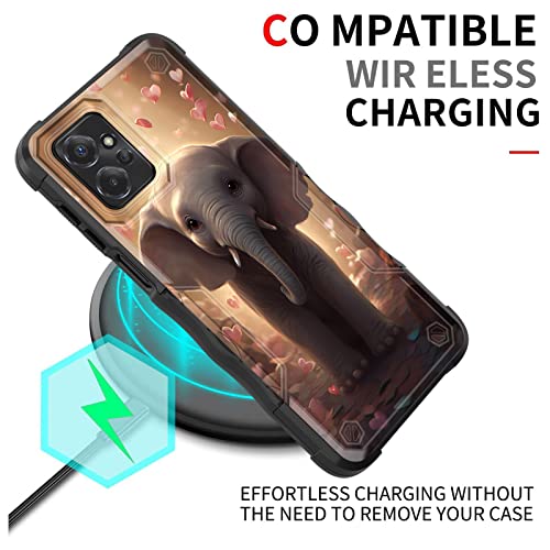 EFGWSDER for Moto G Power 5G 2023 Case,[Dual Layer][10 FT Military Grade Drop Protection] [Non-Slip] Heavy Duty Shockproof Case for Motorola Moto G Power 5G 2023,Cute Elephant with Hearts - image 5
