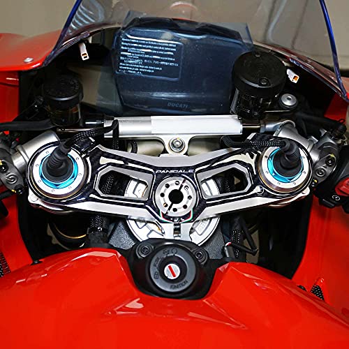 Labelbike 3D Sticker Fork Steering Plate compatible with Ducati Panigale V4 2018-2021