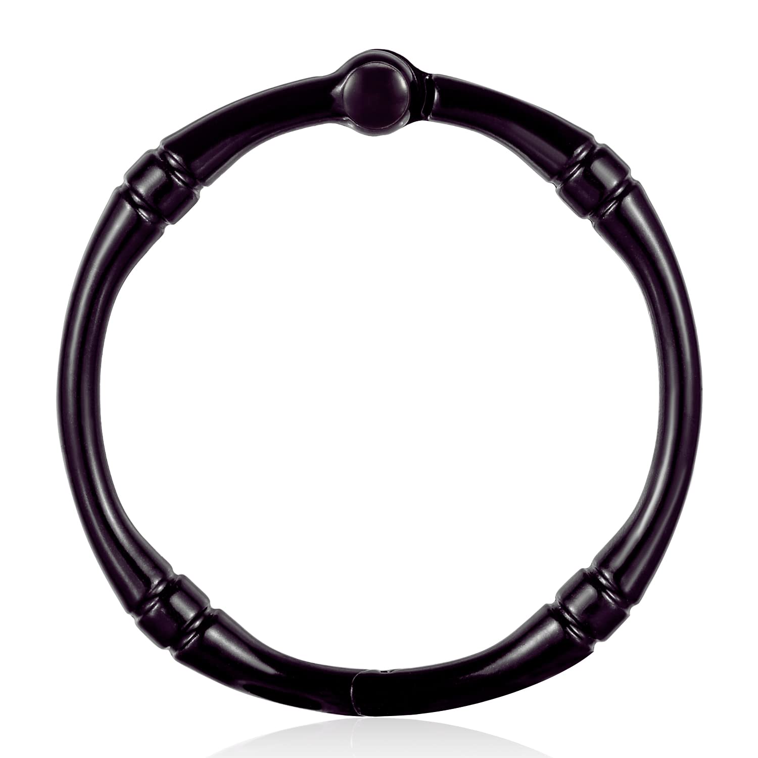 Anillos de cortina de ducha de bronce, ganchos de cortina de ducha a prueba de herrumbre para baño, ganchos de ducha decorativos de metal CHICTIE para barra de cortina de ducha, juego de 12 anillos