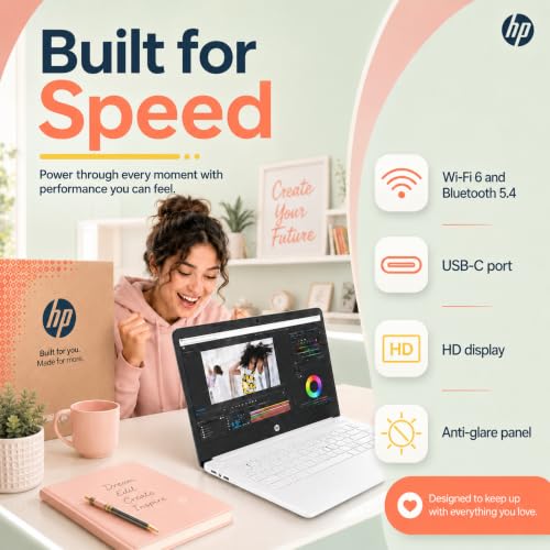 Image of HP Ultrabook Laptop, Microsoft 365 1-Year, 4GB RAM, Intel Core, No Mouse
