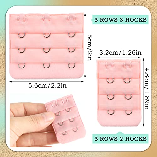 EBOOT 36 Pieces Bra Extenders Brassiere Extension Hooks, 2 and 3 Hooks, 18 Color3