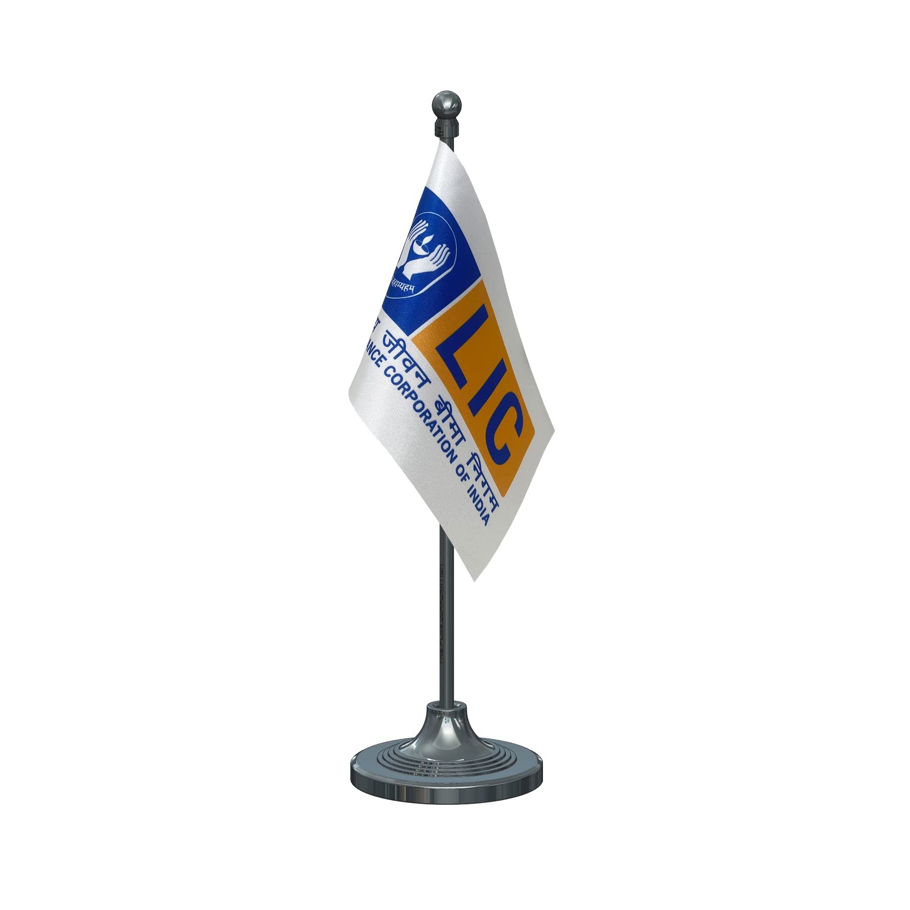 The Flag Corporation LIC Life Insurance Corporation Desk Flag 4in x 6in With A Plastic Gunmetal Black Base (B0B1DVPJ2K) Amazon Price History, Amazon Price Tracker