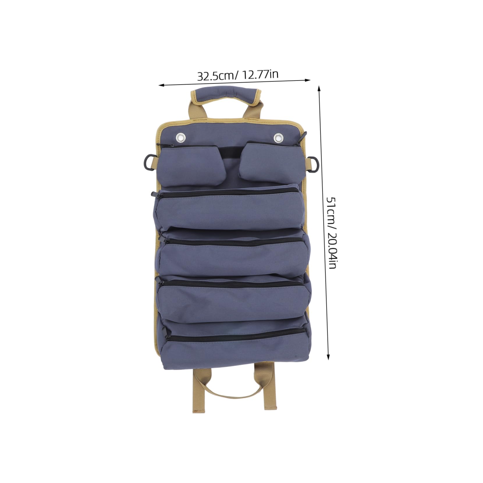 Borsa Porta Attrezzi Avvolgibile in Canvas, Organizer Multiuso | Versione Portatile per Artigiani e Lavoratori, Uso Elettrico e Auto, Stile Moderno