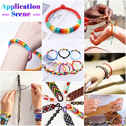 Cridoz NS001 Nylon String For Bracelets, Cridoz 20 Rolls Chinese Knotting Cord Nylon Beading Thread thumb #3