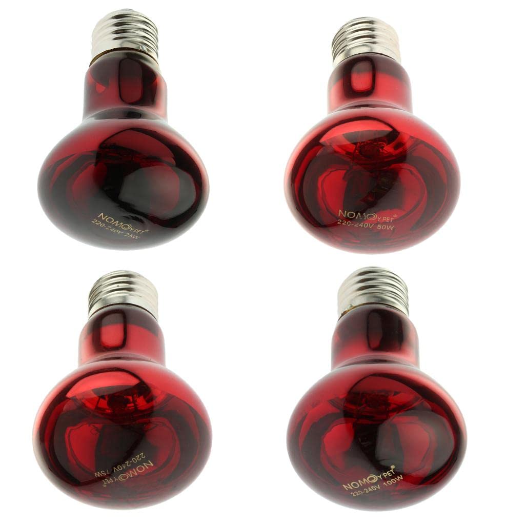 SECRET DESIRE Glass Pet Heating Infrared Lamp Winter Heat Emitter Lamp Bulb E27 Red 25W-image-2