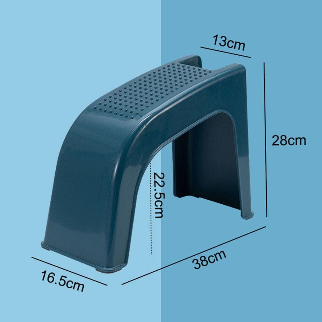 Shower Fußablage Pediküre Hocker Verstärkte Rippen Massagepartikel Grooves Aufbewahrung für Badezimmer Fußpflege Geschenk, Blau