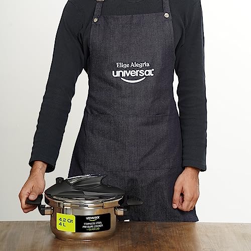 Universal 4.2 Quart / 4 Liter Stainless Steel Easy Use Pressure Cooker + Extra Glass Lid thumb #1