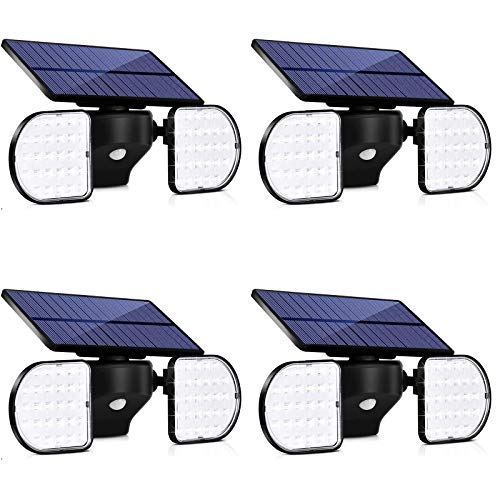 Super Sale 🛒 YoungPower Motion Sensor Lights Outdoor, 56 LED Solar Lights Outdoor with Motion Sensor Wall Light Solar Powered Security Light Spotlight Waterproof 360-Degree for Wall Patio Porch Gutter, 4 Pack