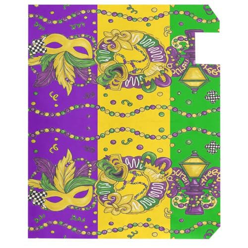 Image of Happy Mardi Gras Magnetic Mailbox Covers Fleur de Lis Masquerade Mask Mailbox Cover Standard Size Full Magnet Garden Yard Porch Mail Boxes Cover Holiday Decorations 21 inch L x 18 inch W