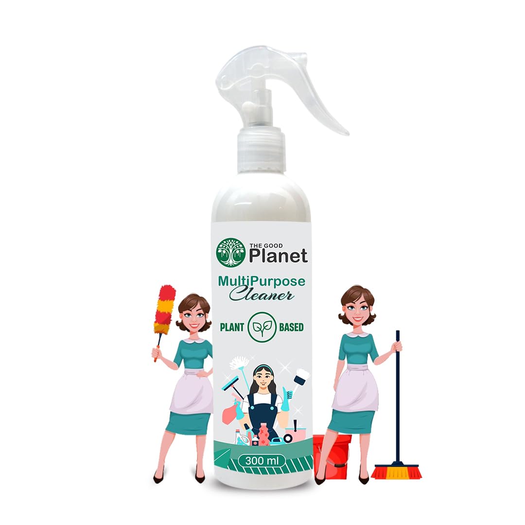 Multipurpose Cleaner - Plant-Based, Organic All Purpose Cleaner for Kitchen, Bathroom, Glass, Marble and Stainless Steel - Non-Toxic | Pet and Family Friendly | Cleaning Liquid 300 ml