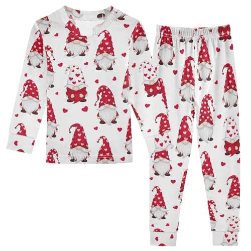 ODAWA Boys Girls Cute Gnome White Long Sleeve Tee and Pant 2-piece Set Fall Clothes 18M