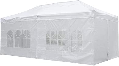 Yescom 10x20 FT Easy Pop Up Canopy Folding Wedding Party Tent with Removable Sidewalls & Carry Bag Outdoor White - coolthings.us