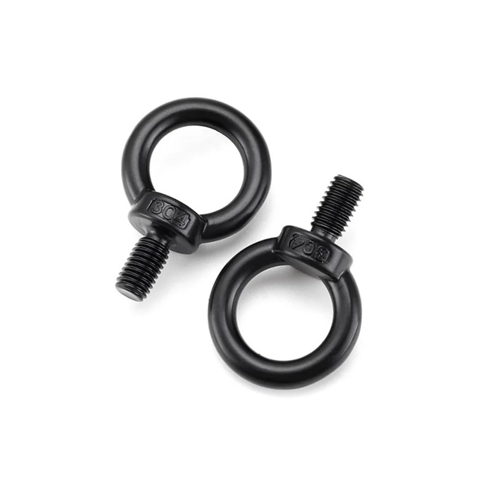 Perno de Ojo, Tornillos y Tuercas de Anillo de elevación de Acero Inoxidable 304, Color Negro, M3, M4, M5, M6, M8, M10, M12, M14, M16, M18, M20 y M24(M18X30mm 1pc)