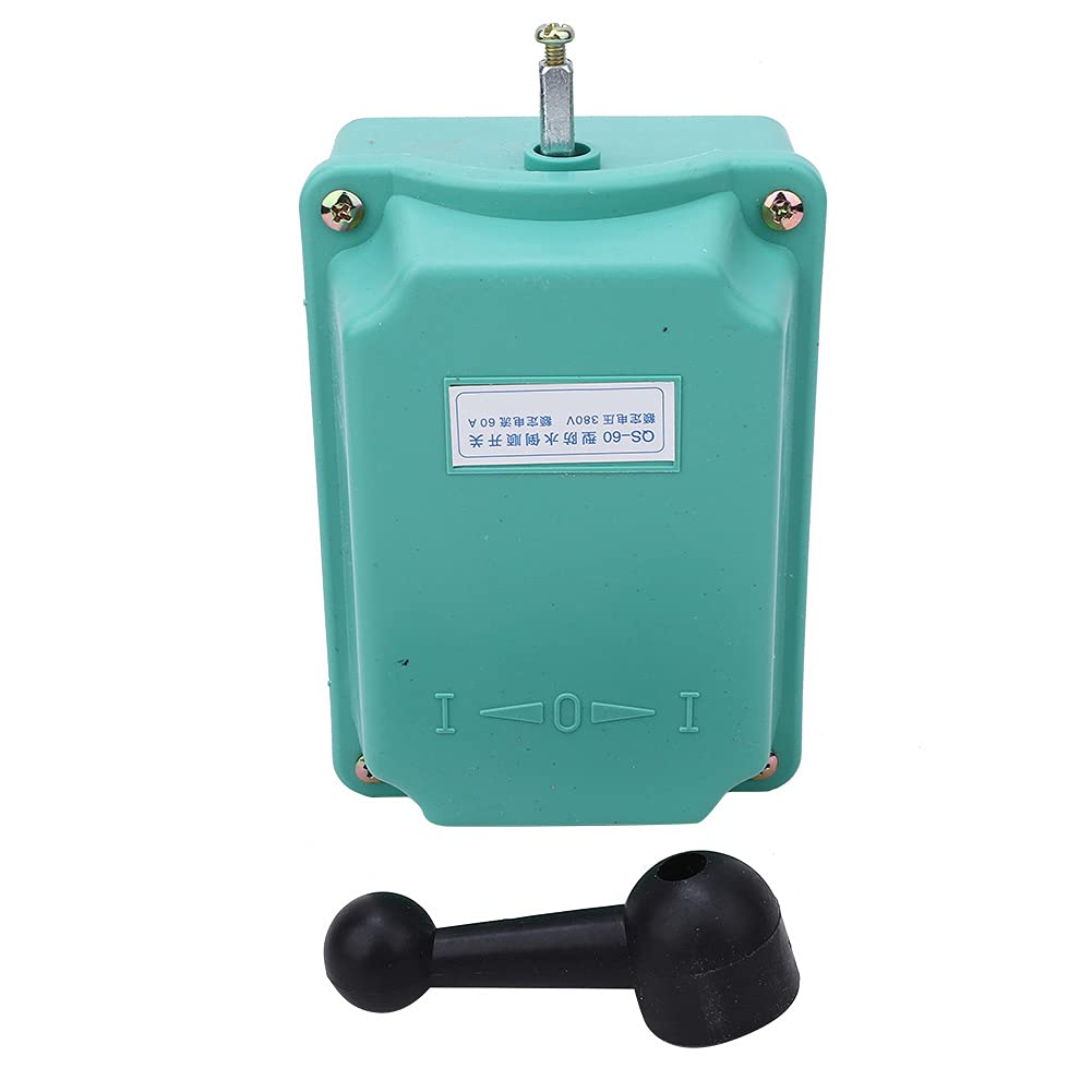 Switch Forward Reverse Waterproof with Plastic Shell Handle QS-60 Electrical Equipment(green)(QS-60)