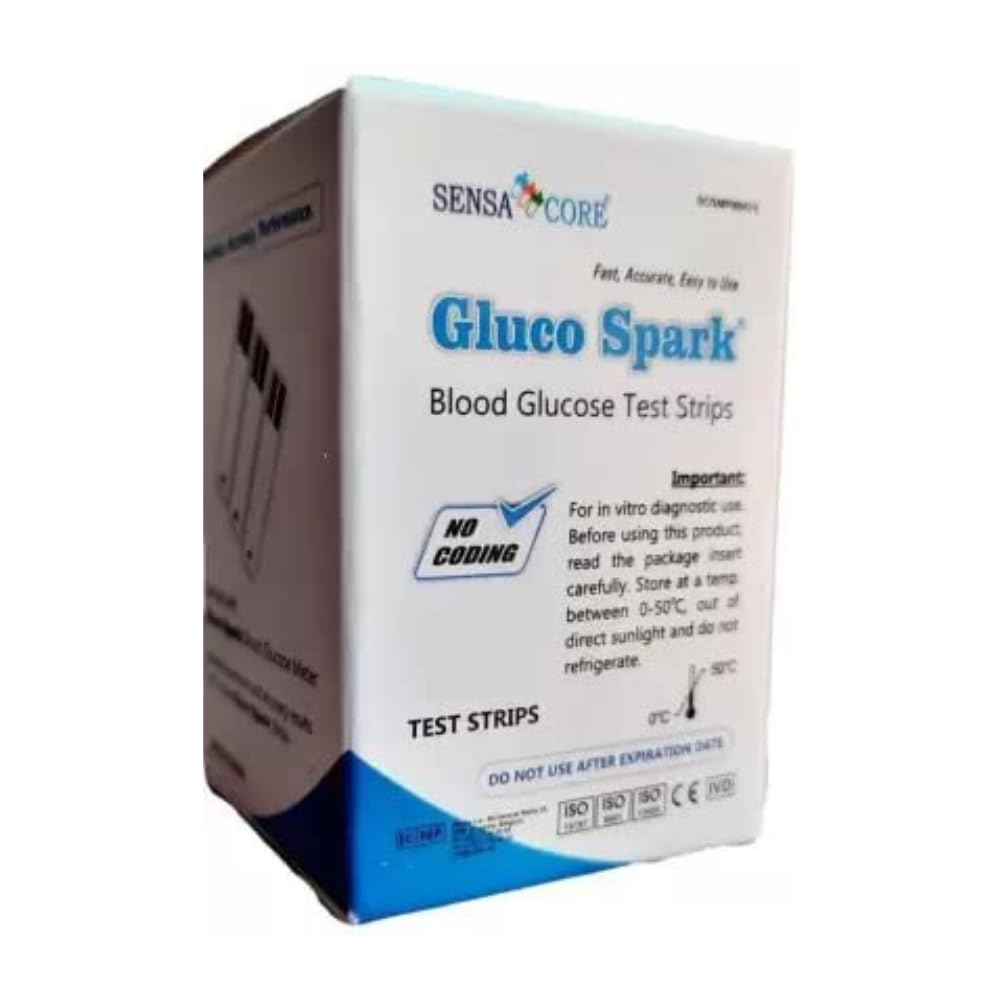 Glucospark Blood glucose Test Strips | Pack of 25 strips | Sugar Test Strips compatible with Glucospark glucose meter only and not with any other glucose meters (B0BRSZR6B3) Amazon Price History, Amazon Price Tracker