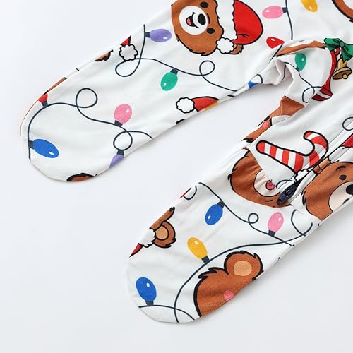 Image of Baby One-Piece Footies Long Sleeve Rompers 2-Way Zipper, Viscose from Bamboo Baby Bodysuit Clothes for Boys Girls