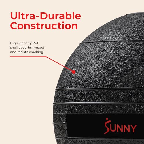 Sunny Health & Fitness 10 LB Slam Medicine Ball - Sand-Filled, No-Bounce - image 5