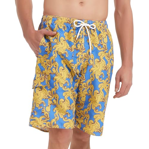 Image of Mens Swimming Trunks Swim Trunks Quick Dry Swim Shorts with Mesh Lining Funny Swimwear Bathing Suits