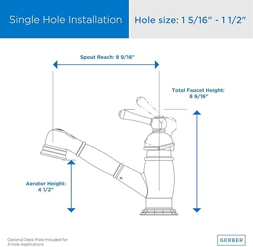 Miniatura 2 de Gerber Plumbing Opulencia - Grifo de cocina extraíble con retroceso a presión