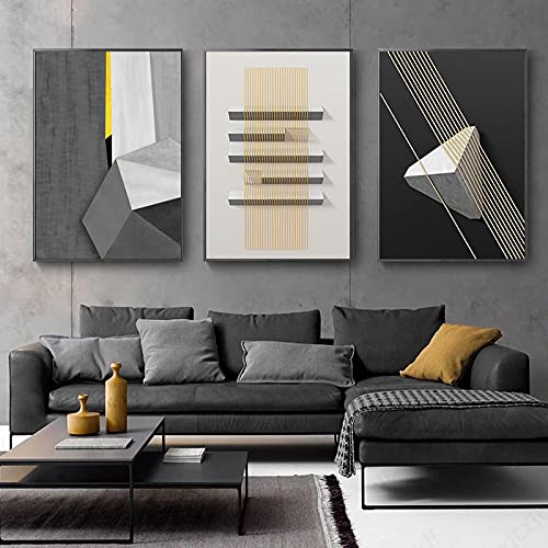 Peinture porche de luxe avec affiche géométrique moderne pour un salon raffiné