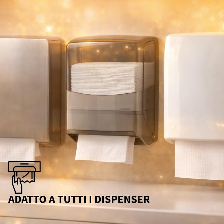 Asciugamani di carta a zig-zag laminati, doppio strato, 4000 pezzi | Cellulosa vergine goffrata ultra assorbente di alto grammo