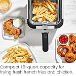 Chefman Fry Guy, The Most Compact & Convenient To Deep Fry Comfort Food, Restaurant-Style Basket With A 1.6-Quart Capacity, Easy-View Window & Adjustable Temp Control, Stainless - 1.5 Liter - Image 3