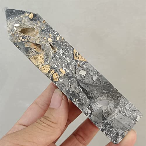 WGPHD Meditation Home Natural Wasp Stone Pillars Crystal Energy Home Decor Gifts (Size : 300-350g)