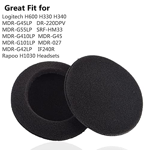 4 pares (2.4") de almohadillas de espuma de reemplazo para auriculares compatibles con Logitech H600 H330 H340 y Sony MDR-G45LP MDR-G55LP MDR-G410LP MDR-G101LP MDR-G42LP MDR-G45 SRF-HM33 miniatura 3