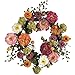 Nearly Natural 24in. Peony Wreath, 24 inches round, Mixed