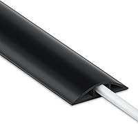 Vista 26 de Cubierta para cable de suelo de 10 pies, para ocultar el cable gris, cubiertas duraderas para cables en el suelo, cubierta de cable de alimentación