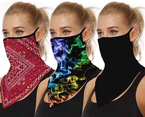 Preisvergleich Produktbild Pppby 3 x Mundschutz Maske Schutzmaske Multifunktionstuch Mund und Nasenschutz Waschbar Staubschutzmaske Wiederverwendbar Atmungsaktiv Mundschutz Winddicht Unisex Halstuch - 4 Typ Kombinationsfarbe