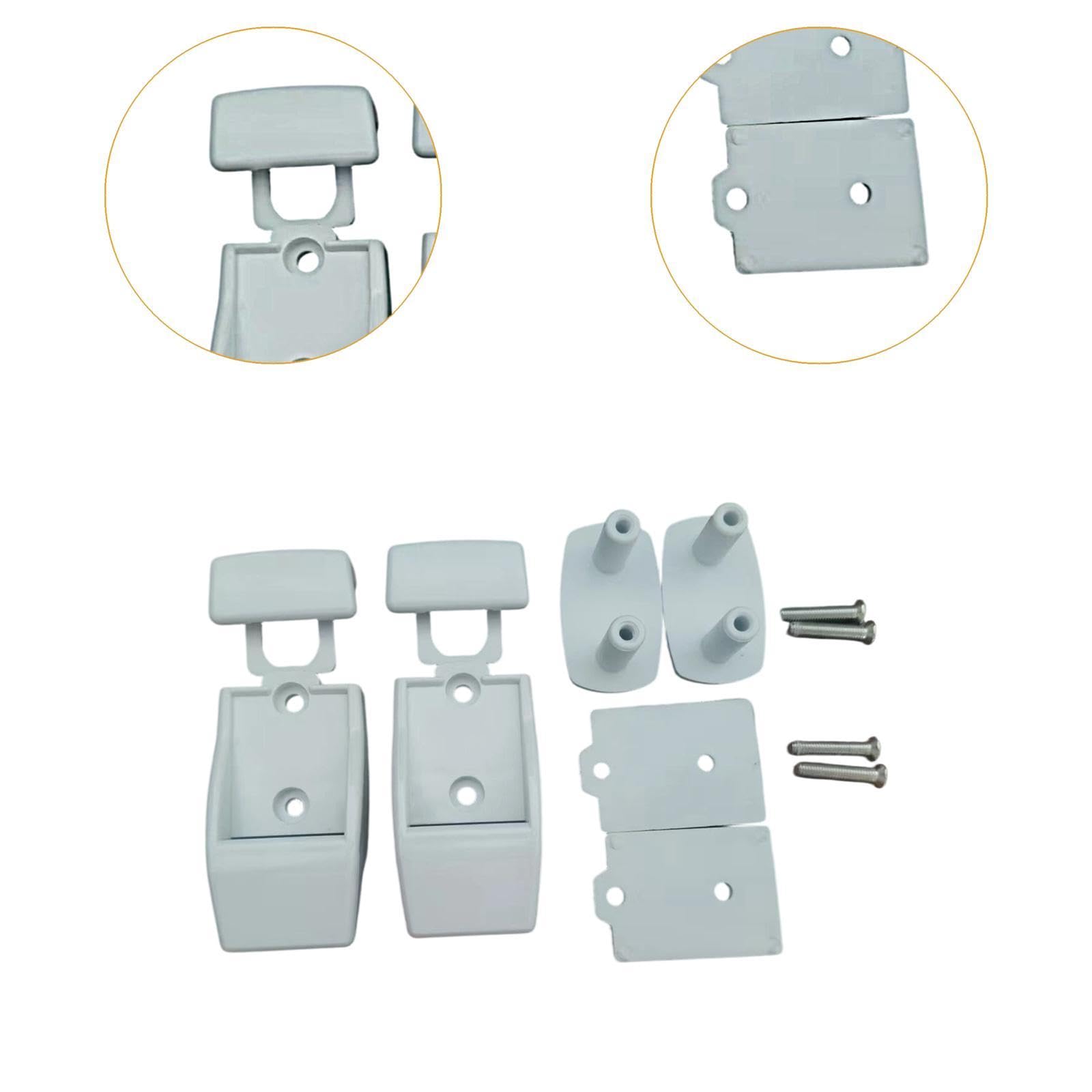 2 Stück Awning Leg Brackets Markisenbein Halterungen Zubehör Leicht Tragbar mit Widerstandsfähigem PP für Einfache Installation für Wohnmobil Urlaub O, Weiß