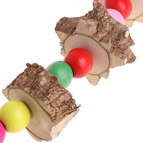 Brinquedos para mastigar papagaios de pássaros, poleiros de madeira natural para gaiola de pássaros,