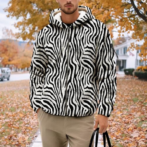 Mens Animal Print Hoodie Casual Fashion Fall Sweatshirt Plus Size Soft Long Sleeve Full Zip Hooded Tops with Pocket3