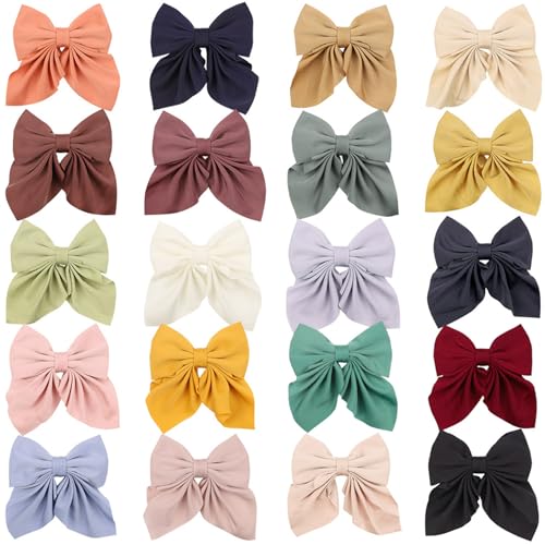 Lazos para el cabello de seda de 4.5'' con clip de pico de pato premium para niñas