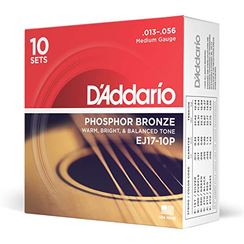 D’Addario Cordes Guitare Acoustique | Corde Guitare Folk | EJ17-10P | Cordes en bronze phosphoreux pour guitare… - Les Beatles, Paul McCartney, John Lennon, RIngo Starr, George Harrison D'Addario Cordes Guitare Acoustique | Corde Guitare Folk | EJ17-10P | Cordes en bronze phosphoreux pour guitare…