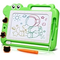 AiTuiTui Dinosaur Magnetic Drawing Board Kids Toys for 3 4 5 Years Old Girls Boys Birthday, Color Erasable Doodle Education Learning Kid Age 3-7, Toddler Drawing Travel Toys (Green)