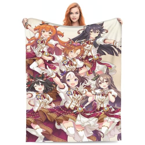 写真 ブランケット 昼寝エアコンキルト ウマ娘 プリティーダービー (1) パーソナライズ ソファブランケット フランネル毛布 ひざ掛け シングル 掛け毛布 装飾キルト