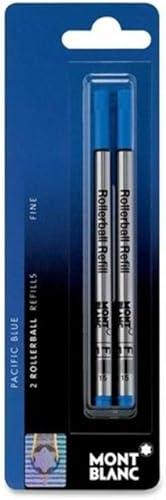 Montblanc(R) - Recambios, punta fina, color azul, paquete de 2