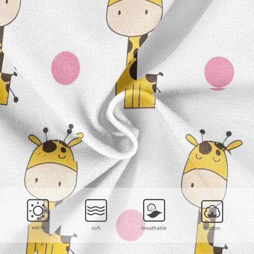 Cute Cartoon Giraffes White Toddler Underwear Custom 2t Cotton Panties Little Girl Cartoon Briefs Underpants3